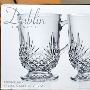 4 Crystal coffee mugs